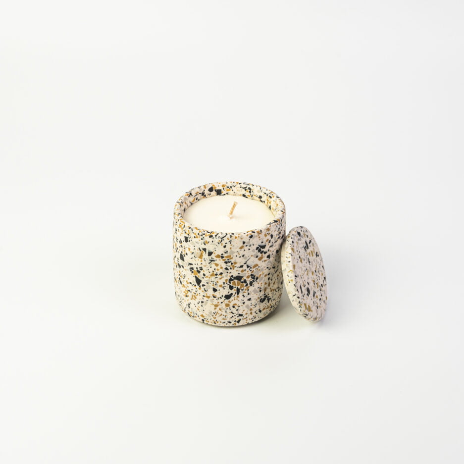 Terrazzo Candle pot Κερί σε δοχείο