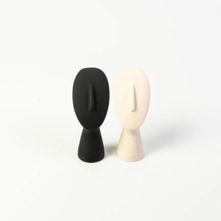 Cycladic faces Κυκλαδίτικα ειδώλια - μαύρο και λευκό 2