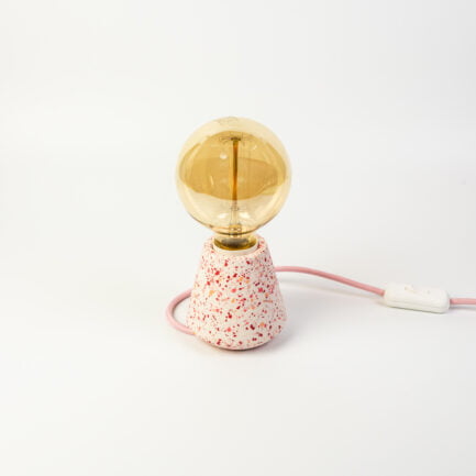 Terrazzo table lamp pink 2