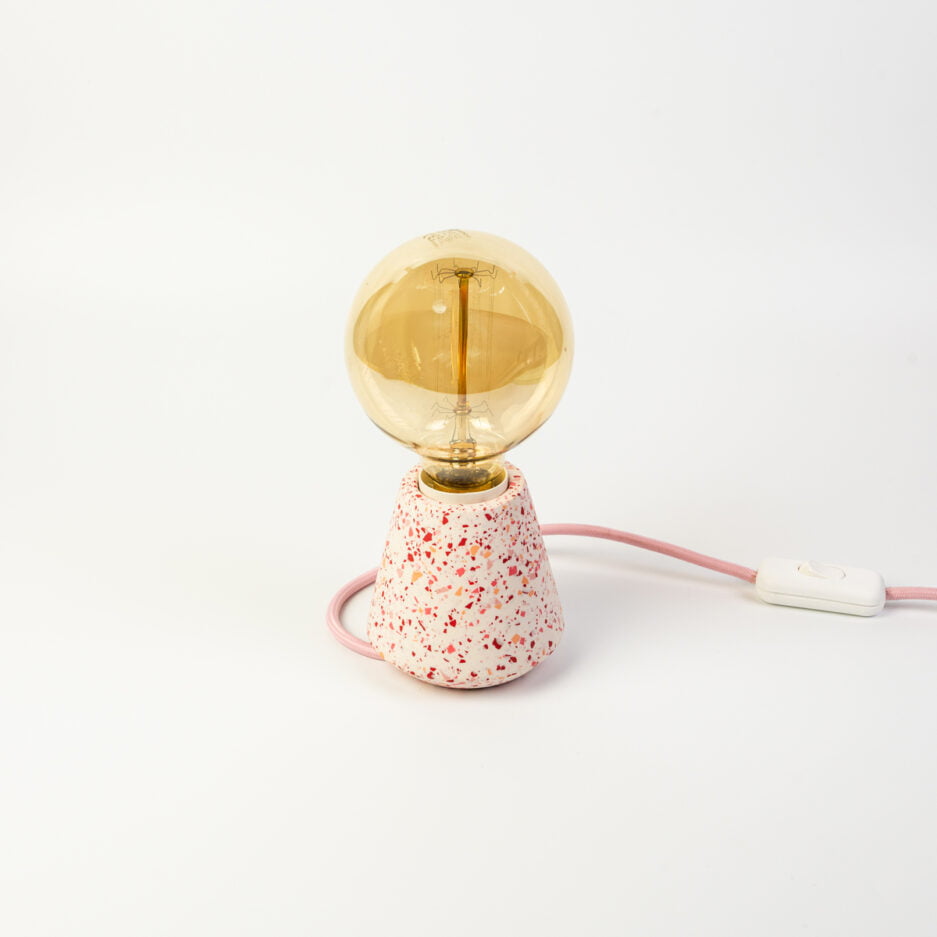 Terrazzo table lamp pink 2