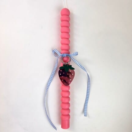 λαμπάδα donuts φράουλα